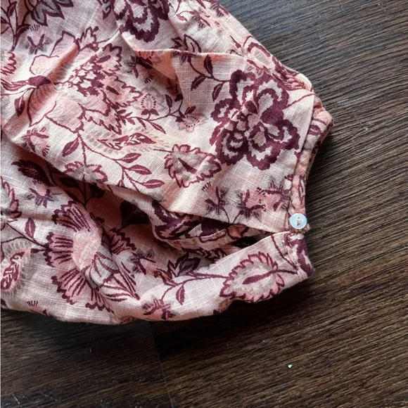 Free People Smock It To Me Apricot Combo Mini Dress XS - Picture 5 of 7